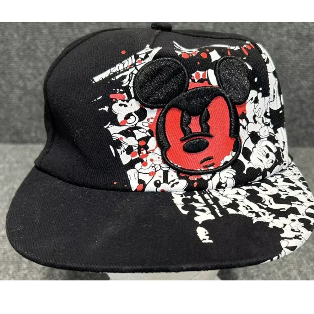 DISNEY MICKEY MOUSE ANGRY/MAD/GRAFFITI FITTED BASEBALL HAT/CAP, YOUTH ONE SIZE